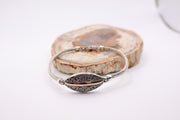 Single snake link with 22k gold center bar bracelet