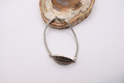 Single snake link with 22k gold center bar bracelet