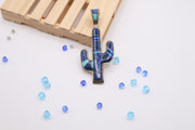 Sterling Silver Lapis Cactus Pendant