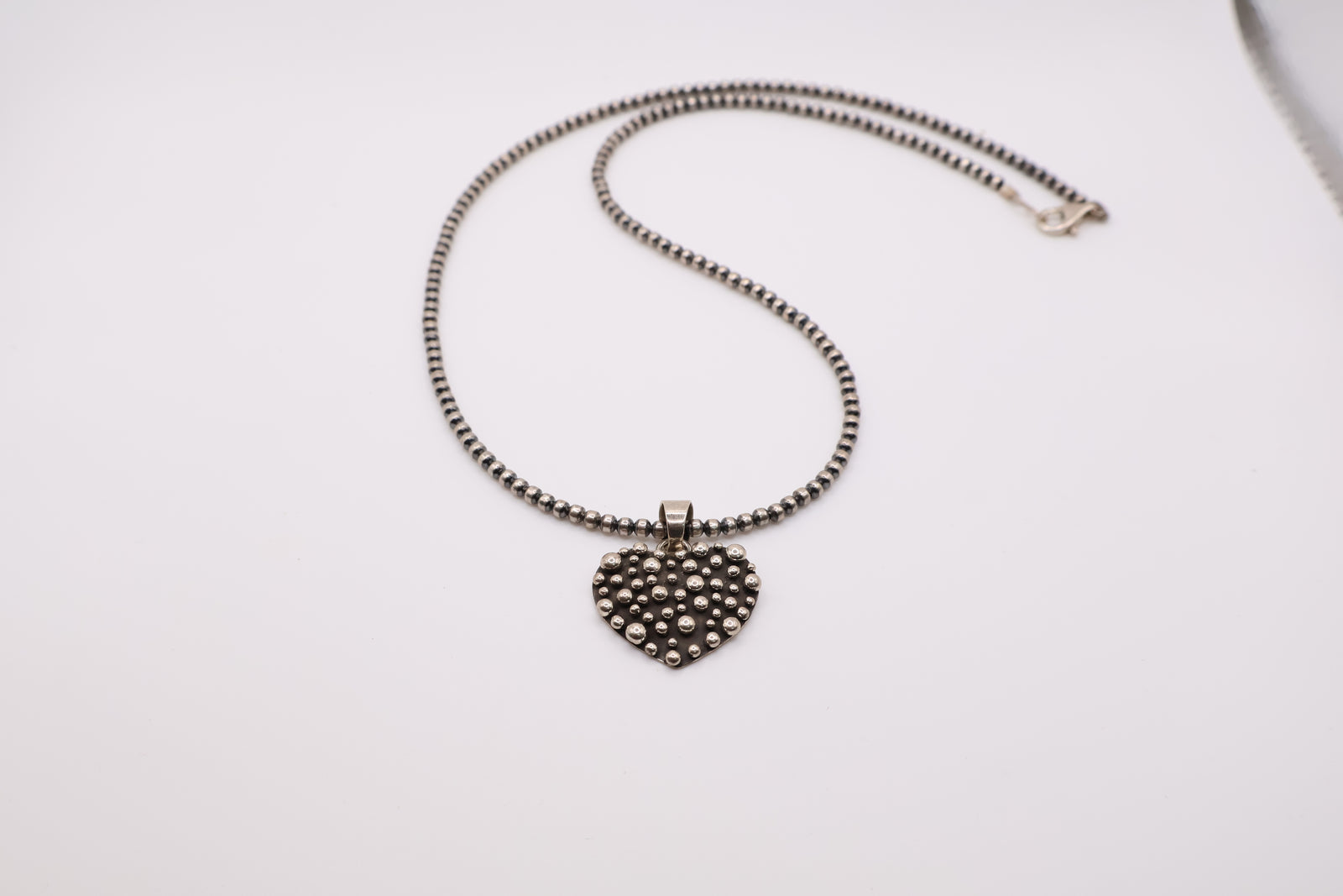 Navajo Sterling Silver Heart Necklace