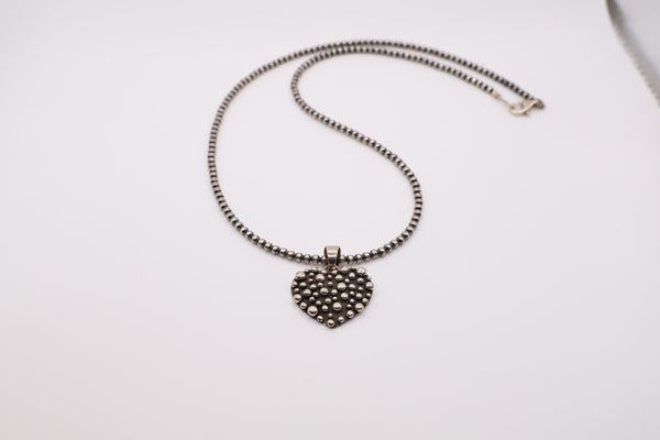 Navajo Sterling Silver Heart Necklace