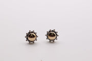 Sterling Silver gold sun stud earrings