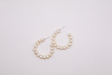Large Sterling Silver Freshwater Pearl ear