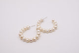 Large Sterling Silver Freshwater Pearl ear