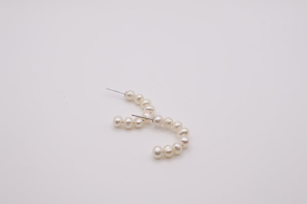 Small Sterling Silver Freshwater Pearl Ear