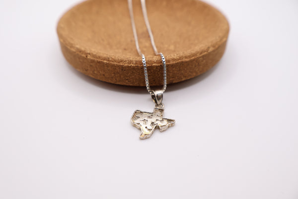 Sterling Silver Texas shaped Necklace