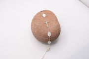 Cross Sterling Silver Charm Bracelet