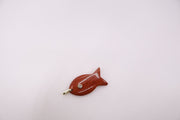 carved gemstone fish pendant