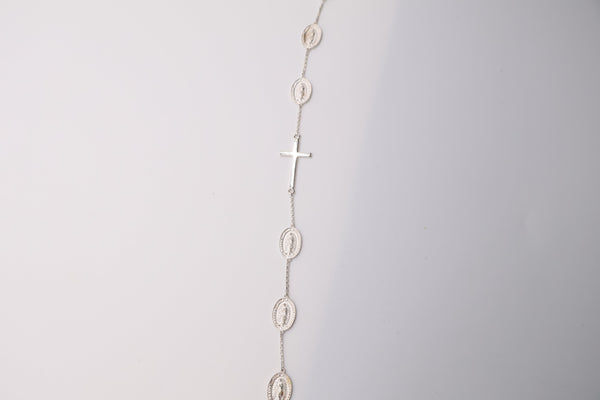 Cross Sterling Silver Charm Bracelet