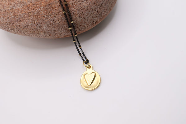 Puffy Hearth Sterling Silver Necklace