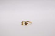 Sterling silver Seashell starfish stacking beach ring gold