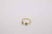 Sterling silver Seashell starfish stacking beach ring gold