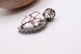 Wild Horse Magnesite Sterling Silver Heart Pendant