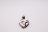 Wild Horse Magnesite Sterling Silver Heart Pendant