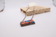 Sterling Silver vibrant pink oyster turquoise Turquoise Necklace