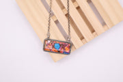 Sterling Silver vibrant pink oyster turquoise Turquoise Necklace