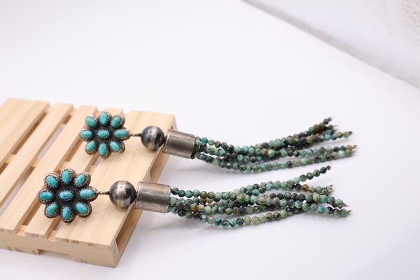 Handmade Native American Turquoise Earrings