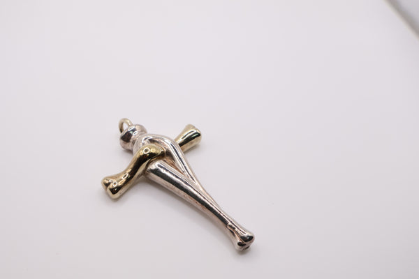 Sterling Silver and Gold Plated Cross