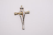 Sterling Silver and Gold Plated Cross