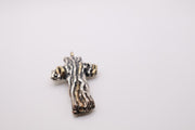 Sterling Silver And Gold Plated Cross