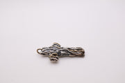 Sterling Silver And Gold Plated Cross