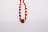 SVEVA short red coral gold necklace