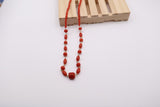 SVEVA short red coral gold necklace