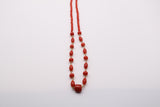 SVEVA short red coral gold necklace