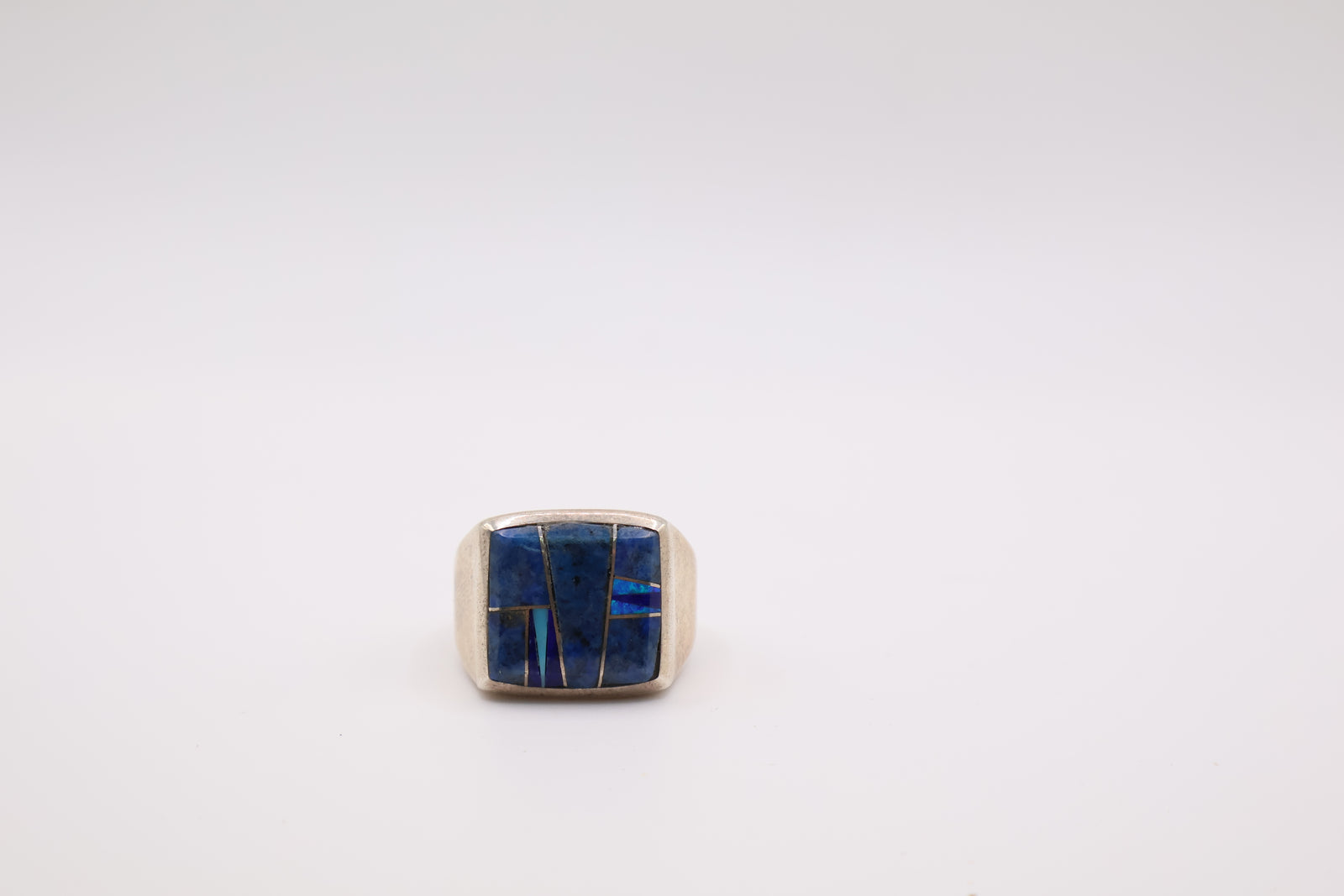 Navajo handcrafted Sterling Silver men’ s ring size 12.5