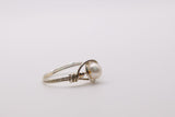 Handcrafted genuine Pearl Sterling Silver ring