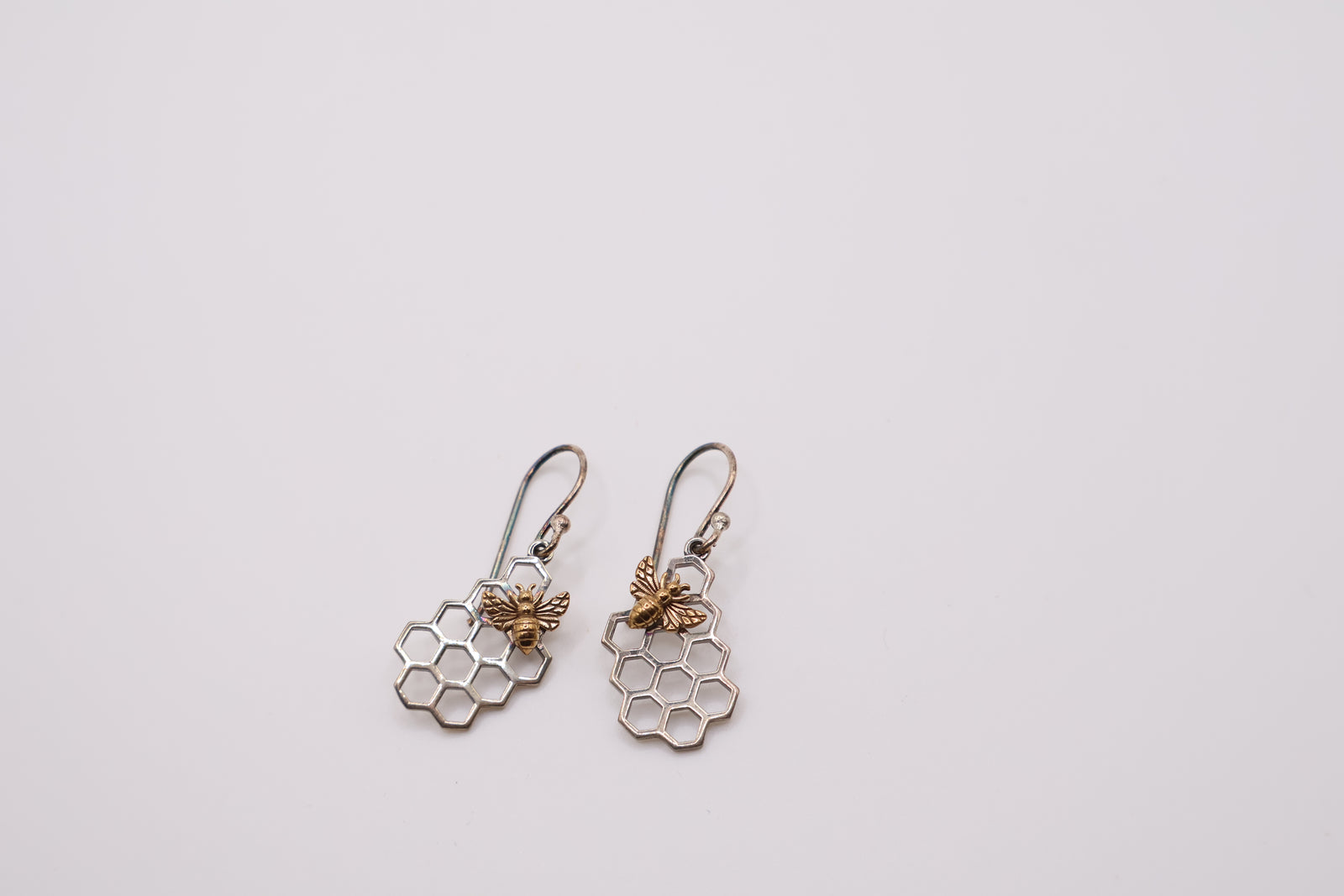 Sterling Silver Honeycomb Dangle Earrings