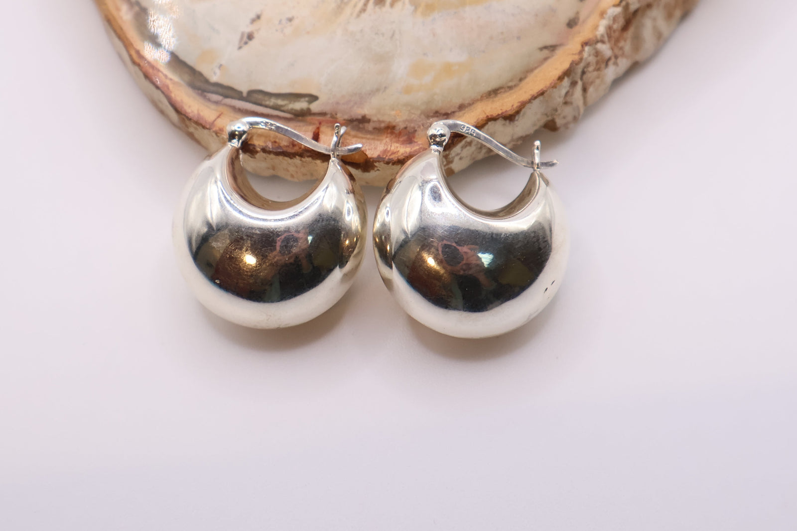 Sterling silver hoop earrings