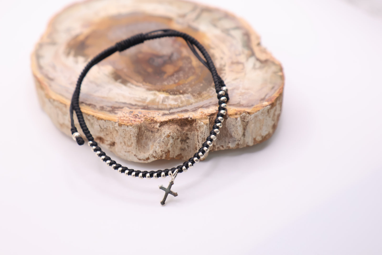 Sterling Silver Cross Charm Bracelet