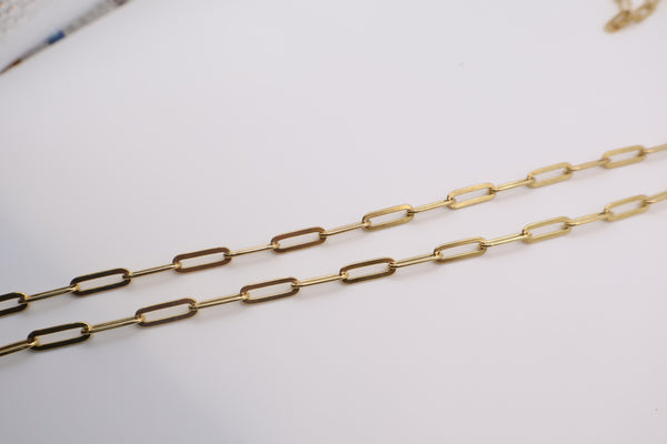 Silver chain gold plating 30 inches