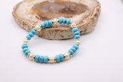 Magnesite Turquoise and Freshwater Pearl Bracelet