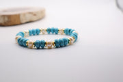 Magnesite Turquoise and Freshwater Pearl Bracelet