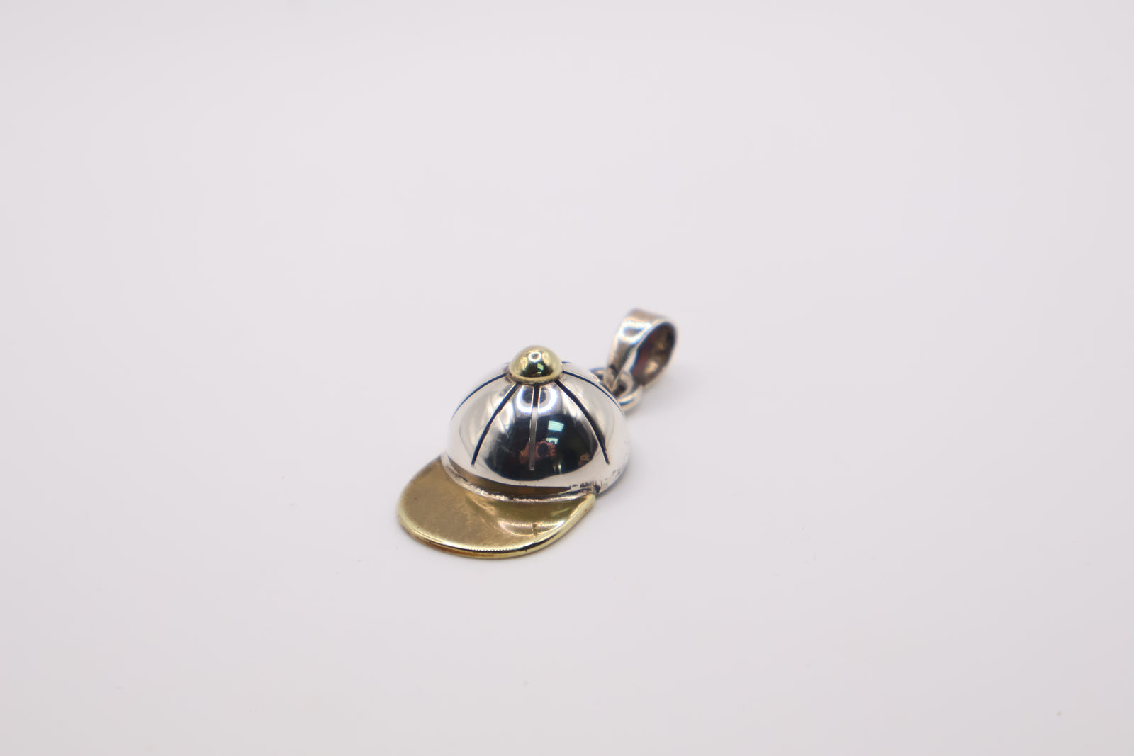 Sterling Silver Baseball Cap Pendant
