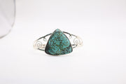 sterling silver Spiderweb cuff bracelet turquoise