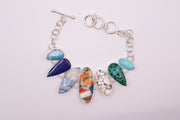 Sterling silver multi stone bracelet