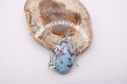 Silver Larimar pendant