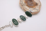 Sterling silver jade bracelet