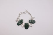 Sterling silver jade bracelet