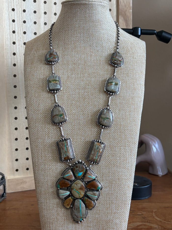 Sterling silver Roysten Robbon turquoise necklace