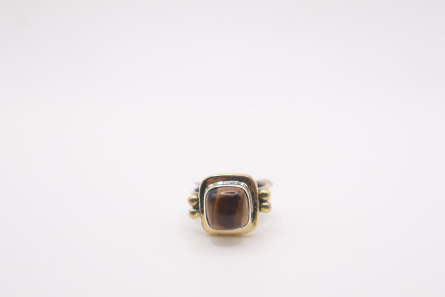 Sterling silver tiger eye ring
