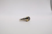 Sterling silver grey moonstone ring