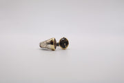 Sterling Silver dark oval cabochon ring