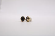 Sterling Silver dark oval cabochon ring