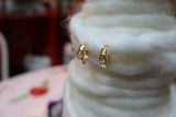 Gold Plated Sterling Silver Moonstone Huggies