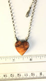 Native American Sterling Silver Navajo Indian Spiny Oyster Heart Bar Necklace.