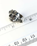 Sterling Silver 925 Triangular Cushion Amethyst Ring Size 8 Bali Jewelry